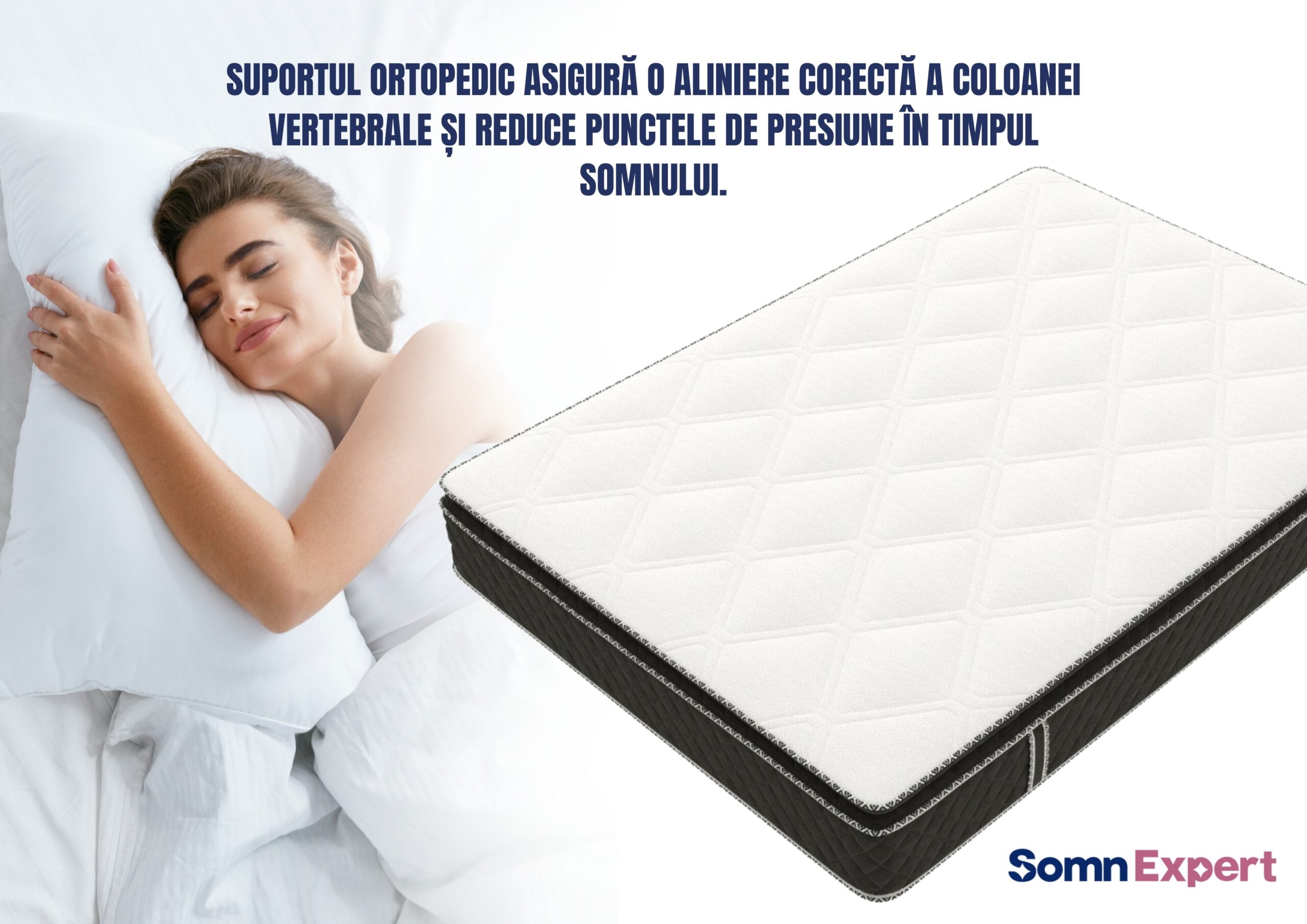 Saltea cu arcuri Bonell si spuma cu memorie Somnexpert Top Confort 90x200x30 cm
