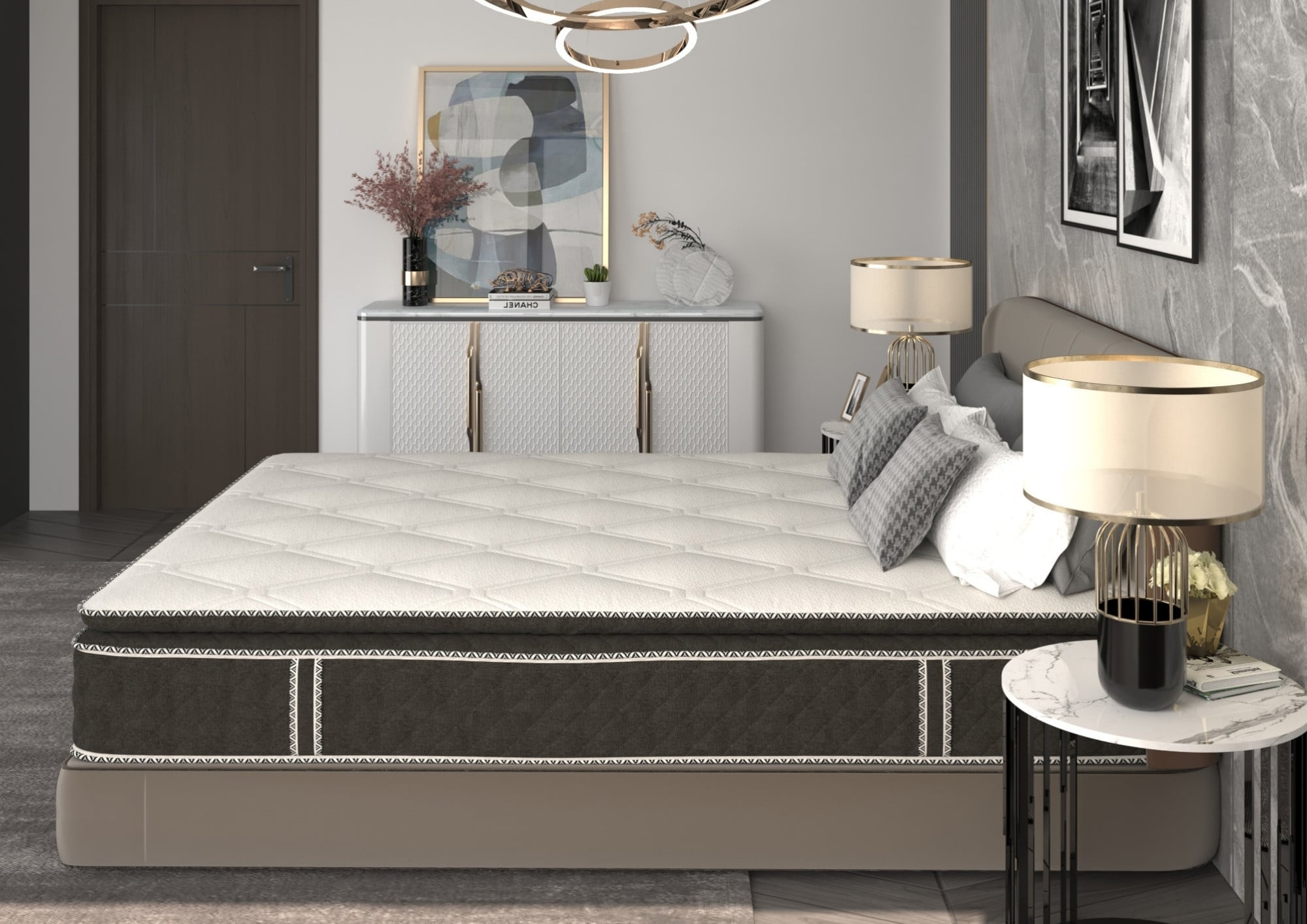 Saltea cu arcuri Bonell si spuma cu memorie Somnexpert Top Confort 90x200x30 cm