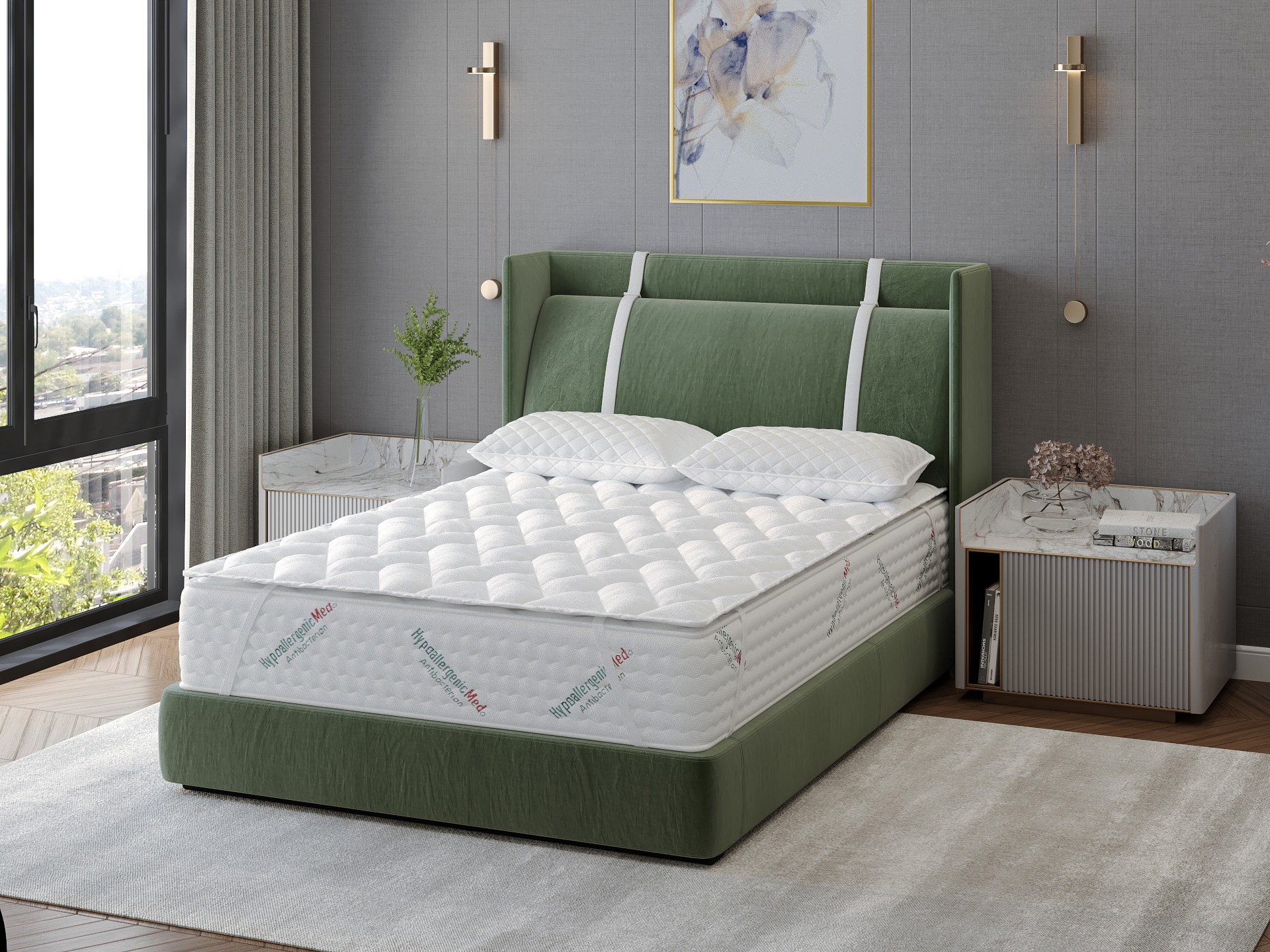 Topper pentru saltea HypoallergenicMed microfibra 90x200 cm