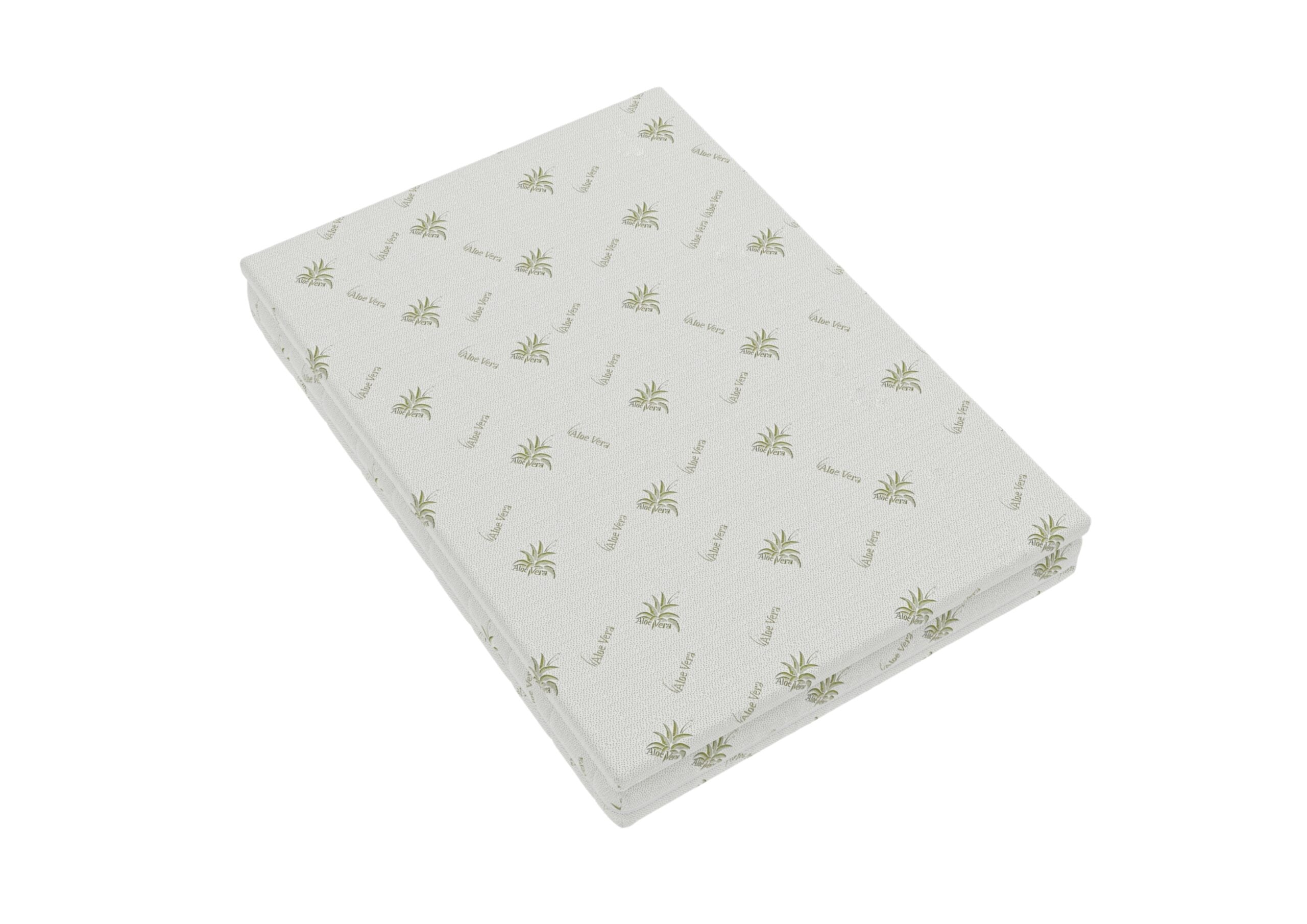 Topper saltea Aloe Vera 140x200 cm, 4 cm, husa detasabila lavabila