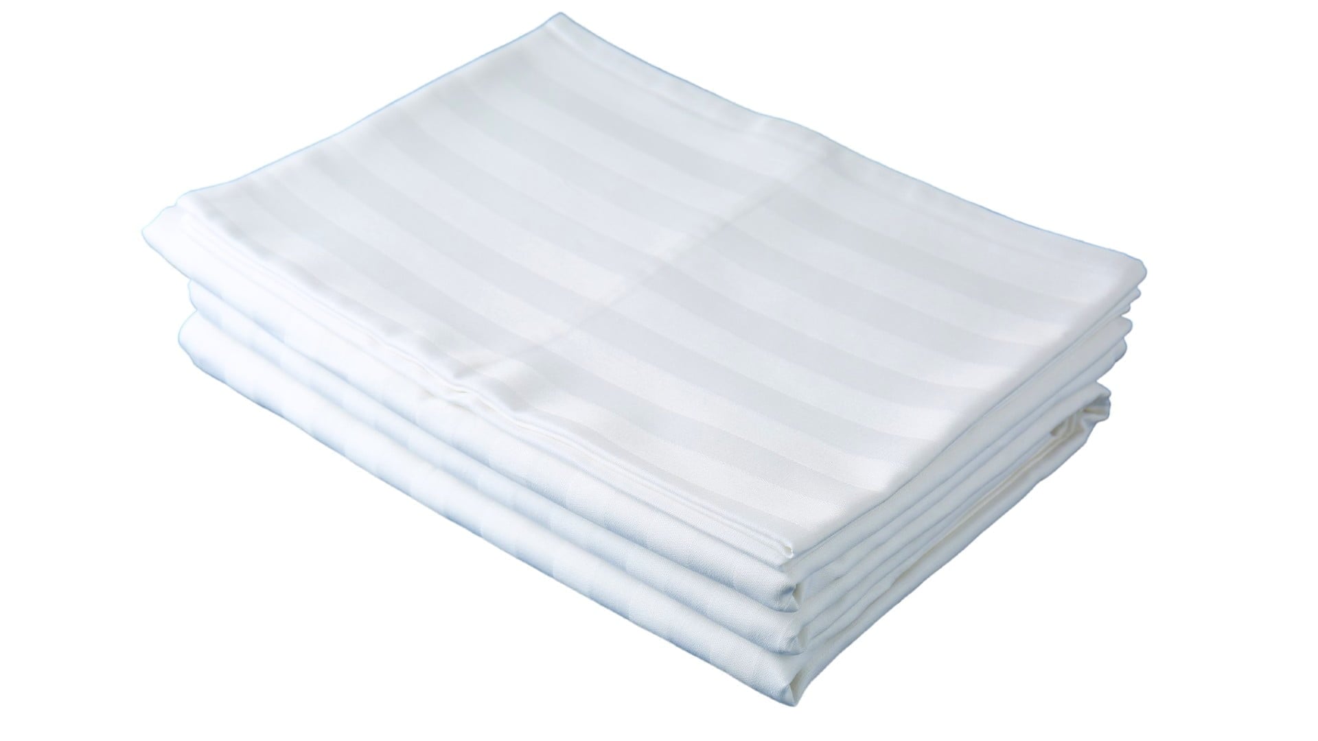 Cearceaf de pat din damasc alb 100% bumbac, 160x240 cm, Domine