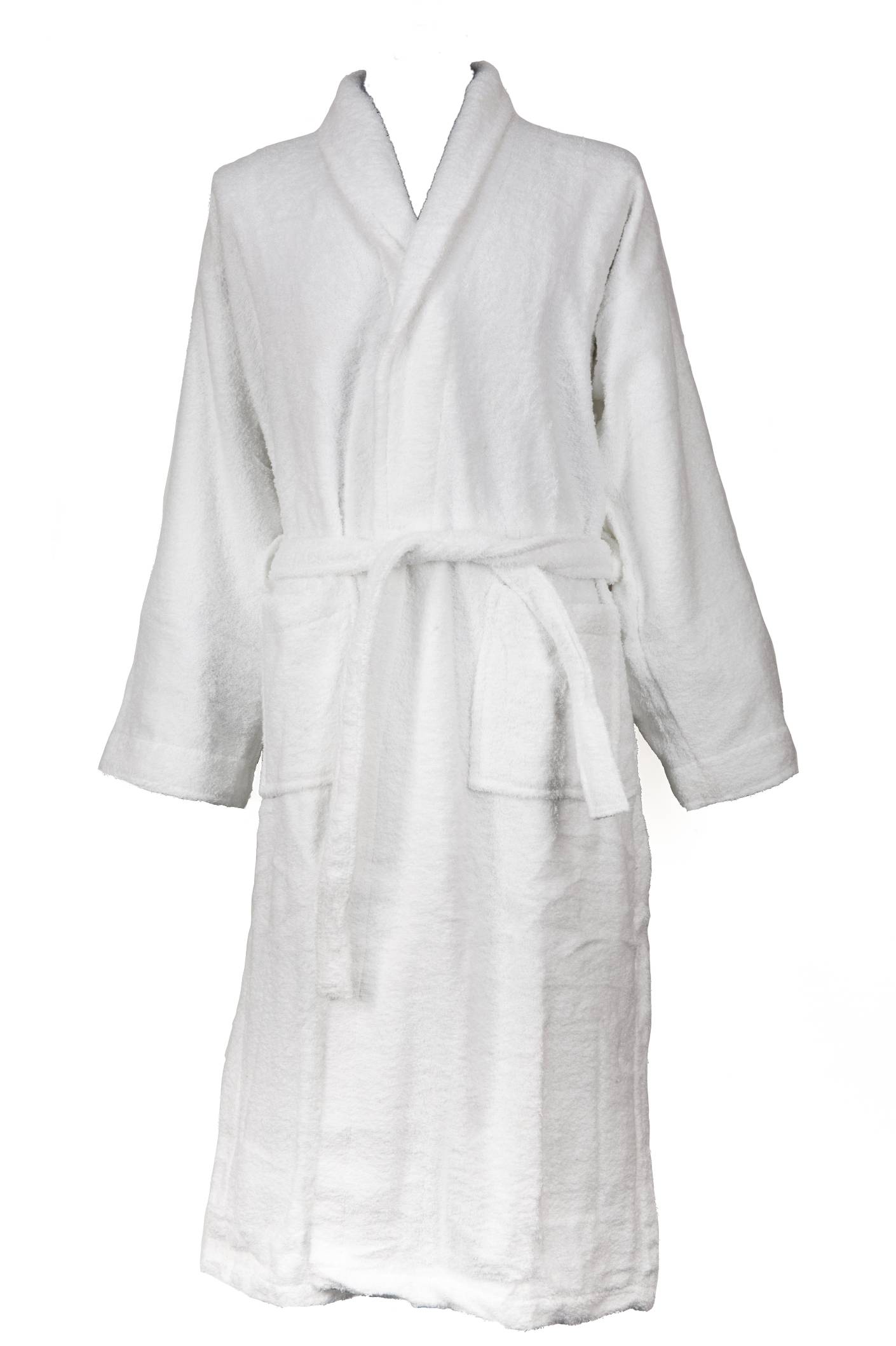 Halat de baie alb hotel Somnart unisex 100% bumbac, 400gsm, marimea S-M