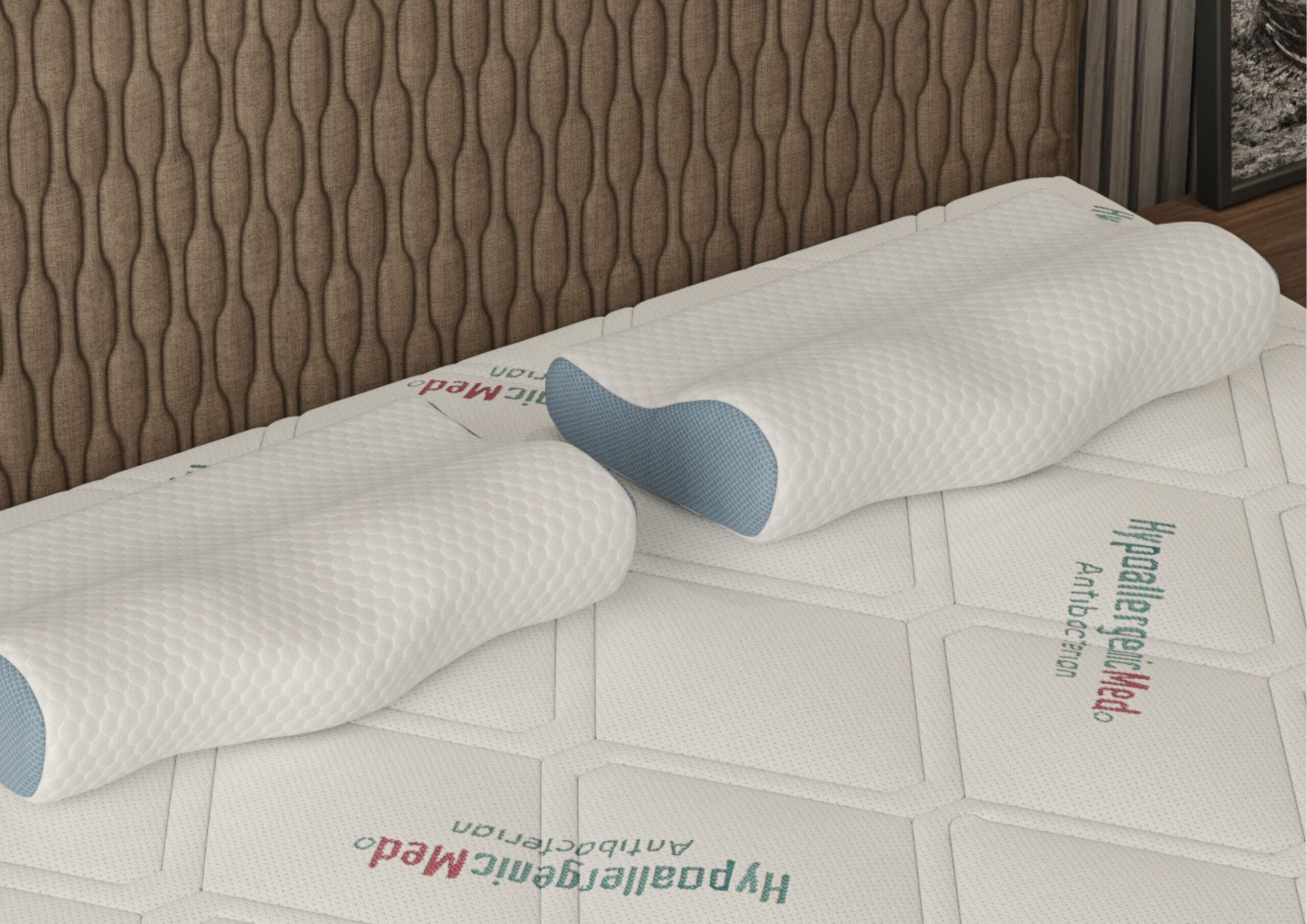 Perna ergonomica memory foam Somnia 3D Air Mesh, 30x50 cm