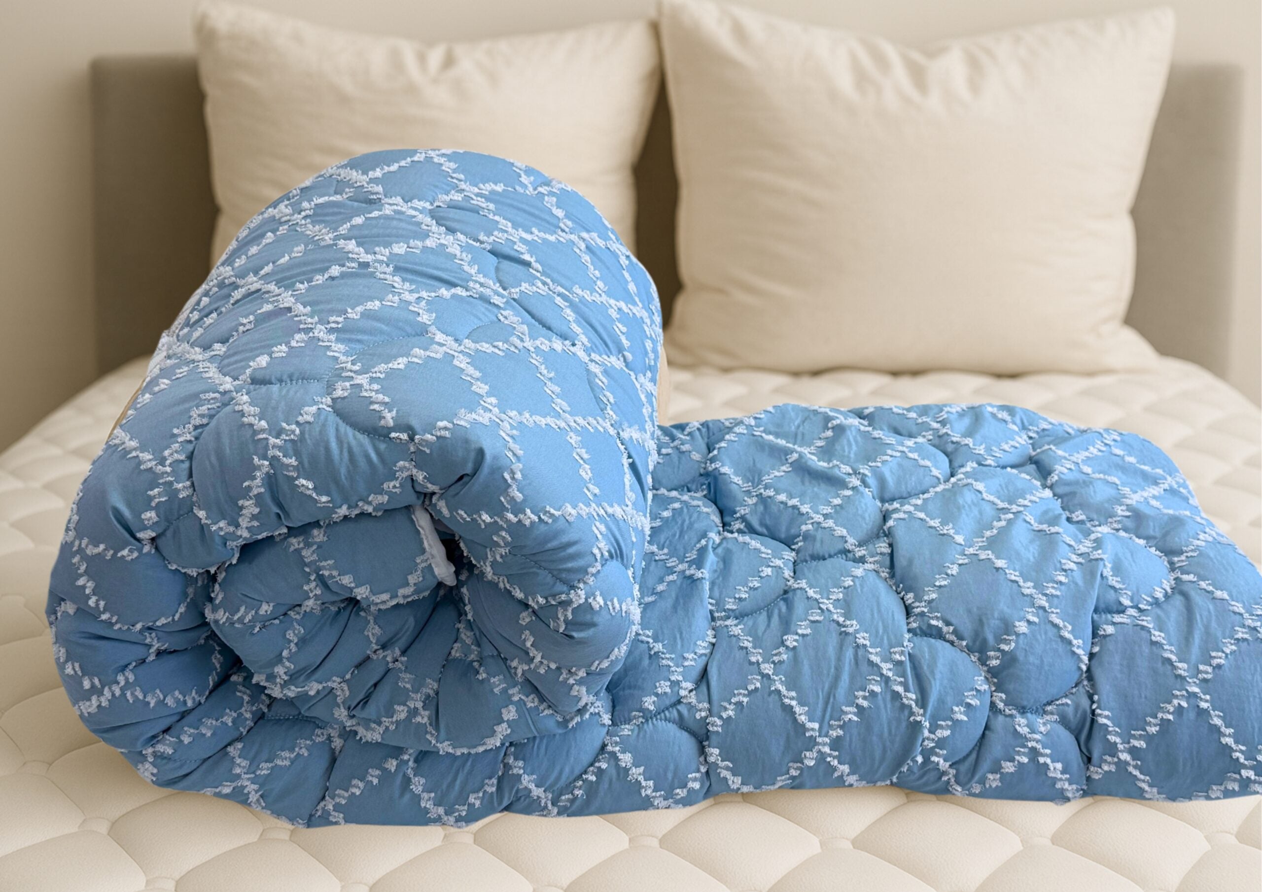 Pilota Duo Comfort Azure 180x200 Somnart, matlasata, 300 g/mp