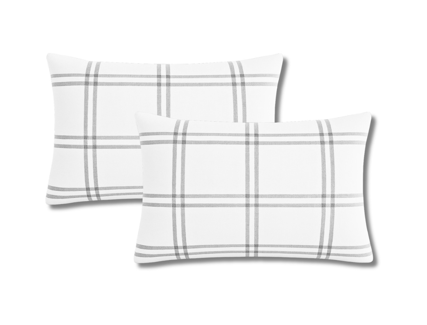 Set 2 perne 50x70 Somnart Belina Grid, microfibra lavabila, joase