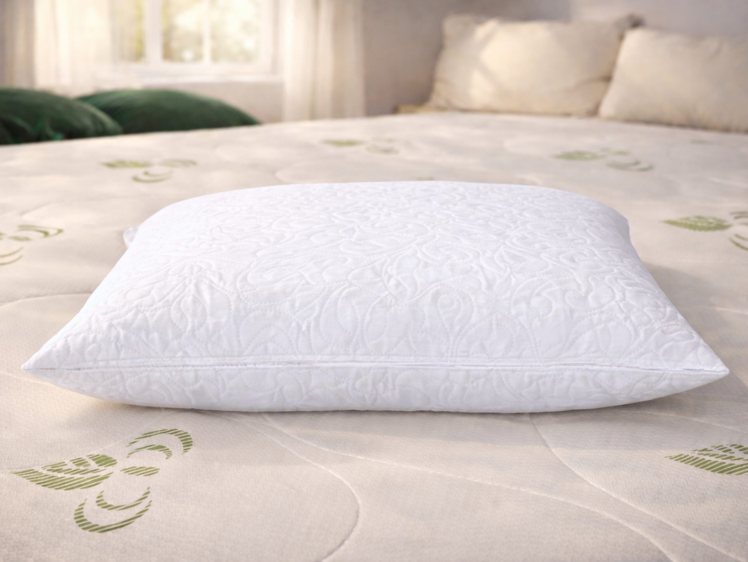 Set 2 perne ajustabile Somnia 50x70 cm, microfibra, lavabile, albe