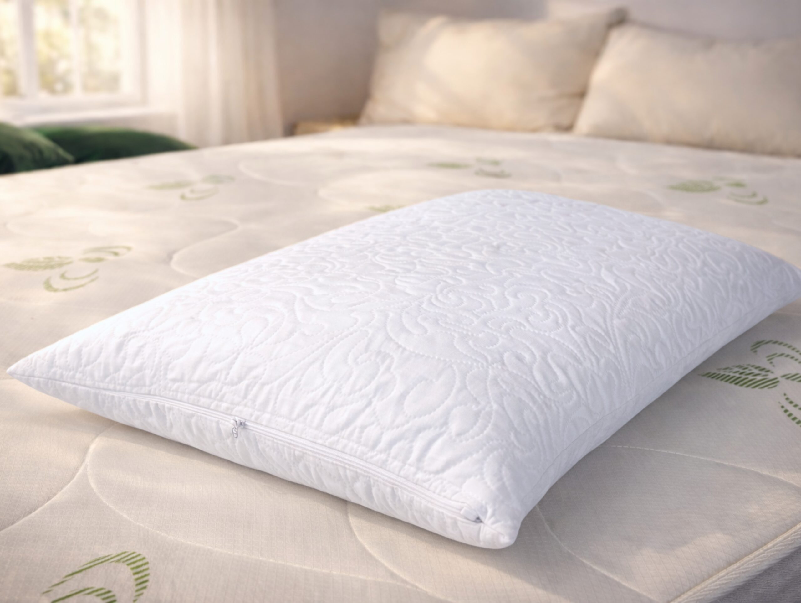 Set 2 perne ajustabile Somnia 50x70 cm, microfibra, lavabile, albe