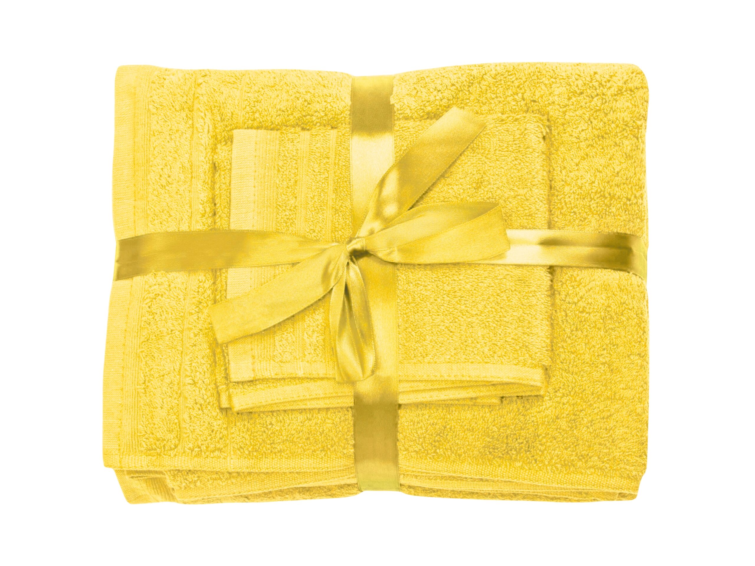 Set prosoape baie bumbac Somnart 600 GSM, 3 piese, galben