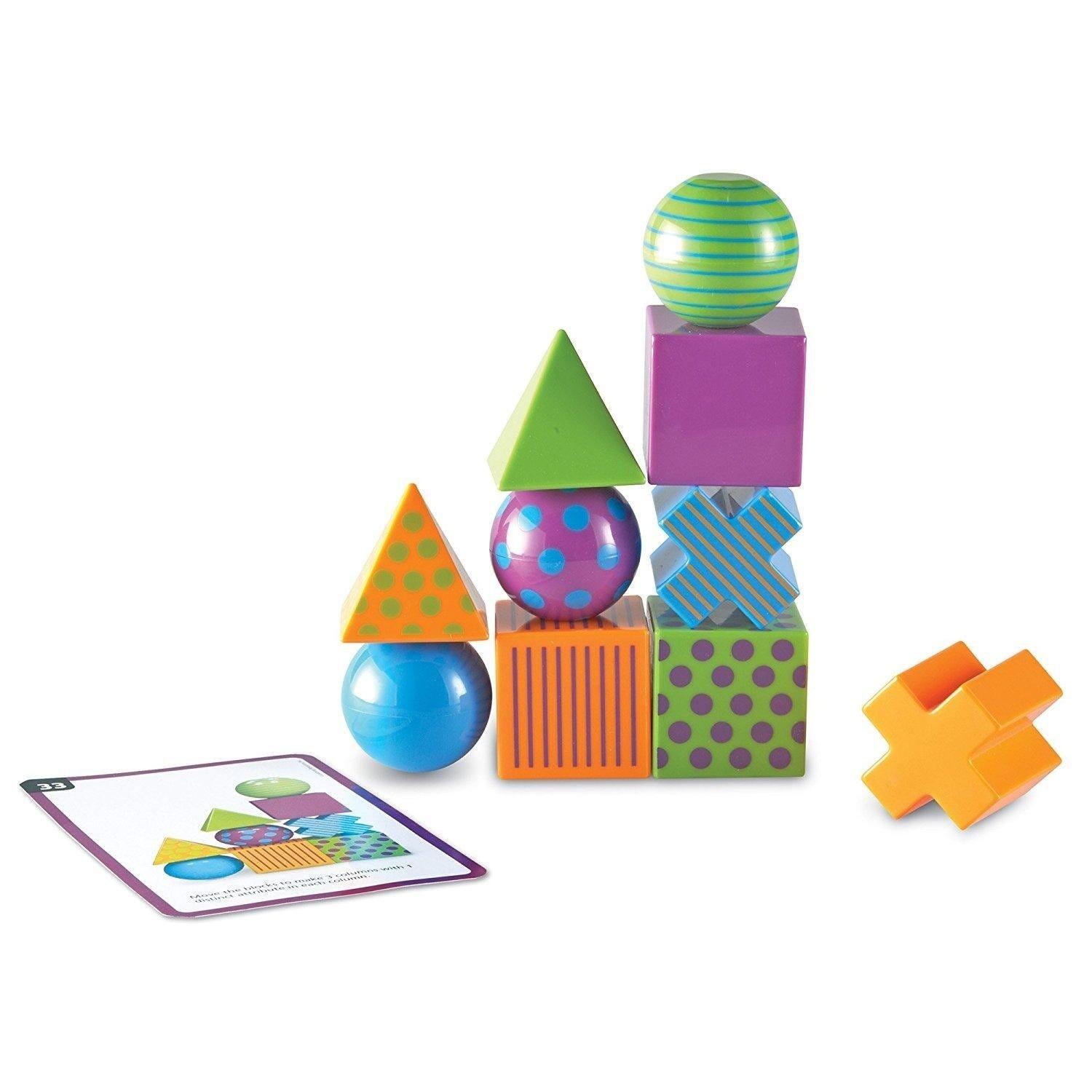 Joc de logică 3D Mental Blox pentru copii, 20 piese și carduri