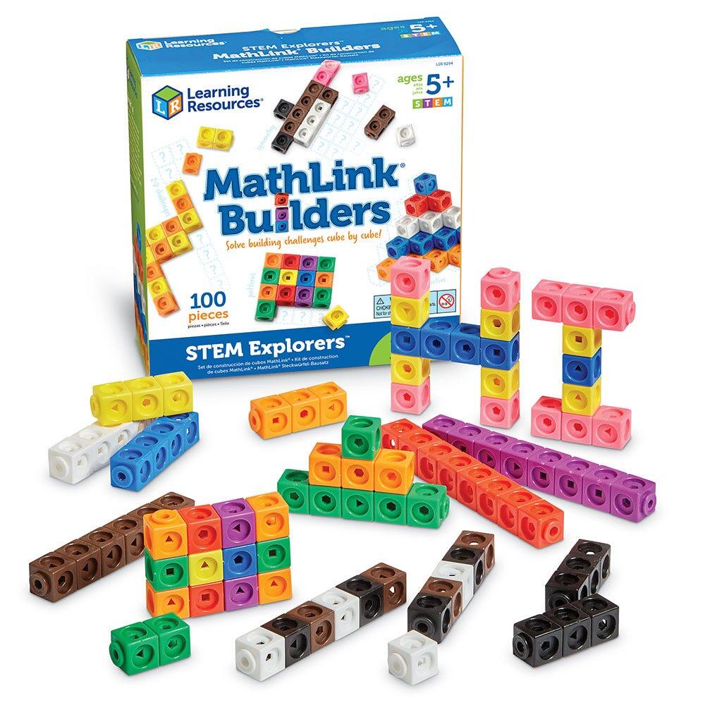 Set MathLink pentru constructii 3D STEM, 100 cuburi colorate