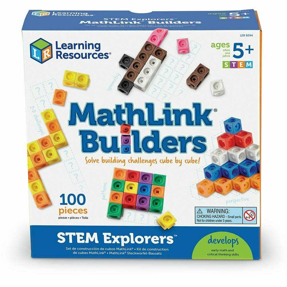 Set MathLink pentru constructii 3D STEM, 100 cuburi colorate