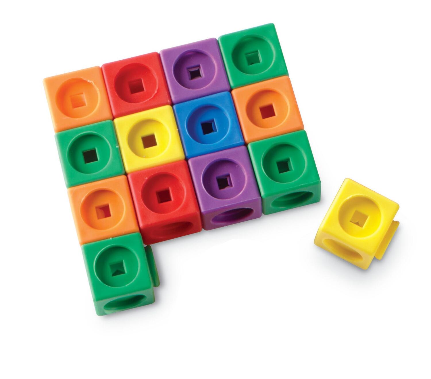Set MathLink pentru constructii 3D STEM, 100 cuburi colorate