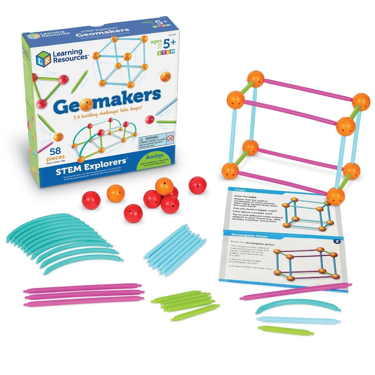 Set construcție forme 3D STEM pentru copii 5+ Learning Resources