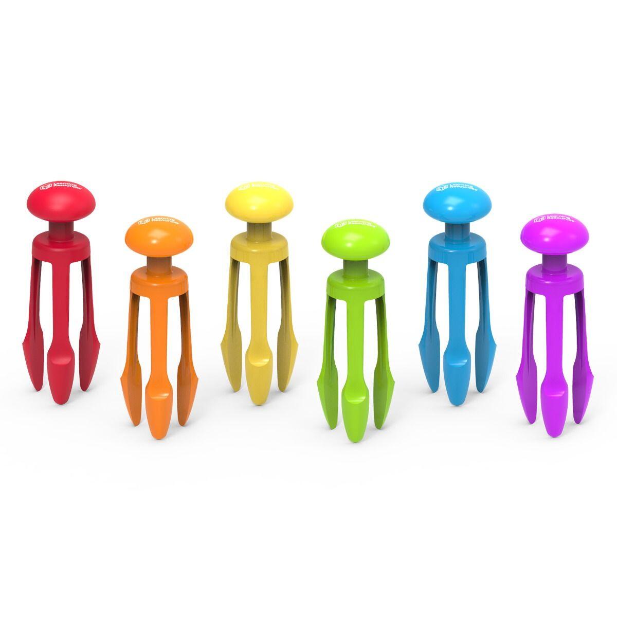 Set 6 cârlige colorate pentru sortare și motricitate fină copii