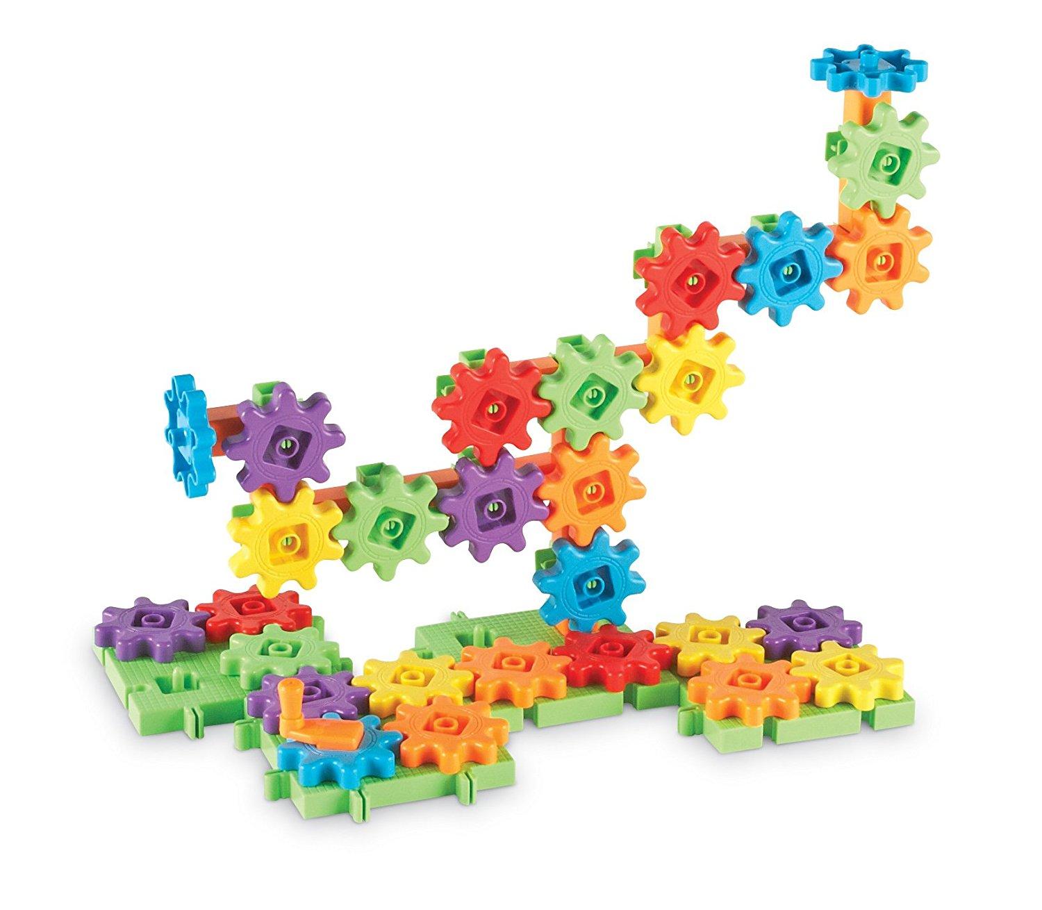 Set de construit STEM Gears! Gears! pentru copii 3+ ani, 60 piese