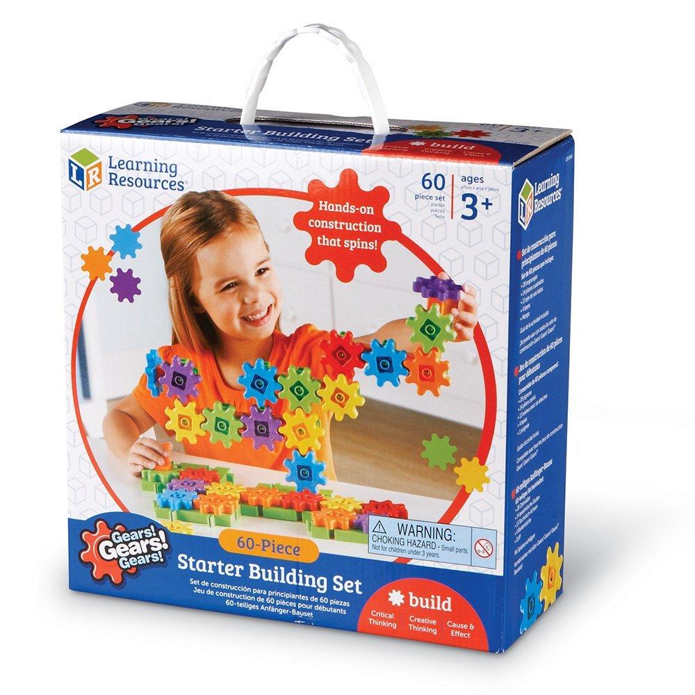 Set de construit STEM Gears! Gears! pentru copii 3+ ani, 60 piese