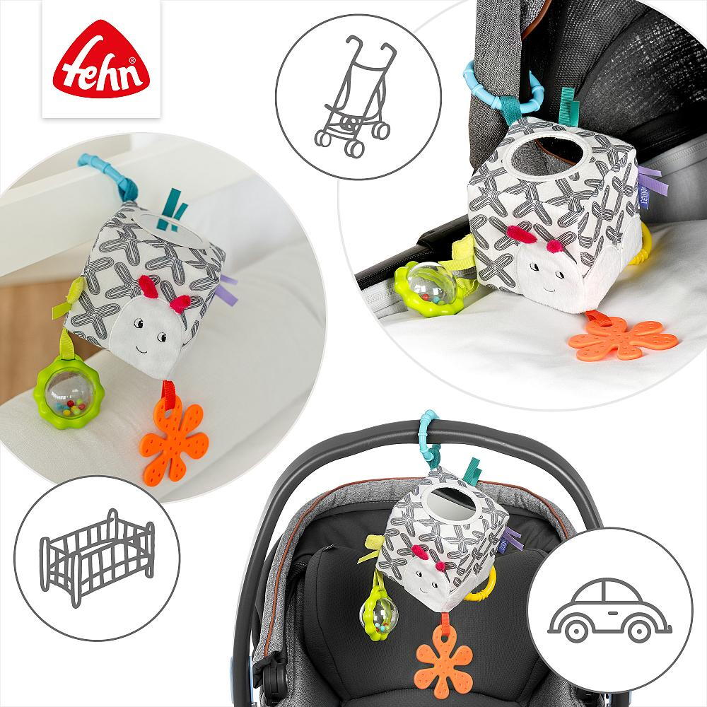 Cub senzorial din plus pentru bebelusi Fehn Omiduta vesela