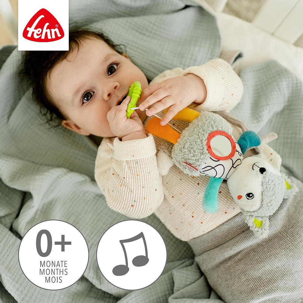 Jucarie muzicala vulpita pentru bebelusi Fehn Dobabydoo, 20 cm