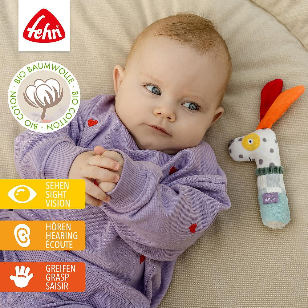 Jucarie de dexteritate pentru bebelusi Catelus NATUR, Fehn