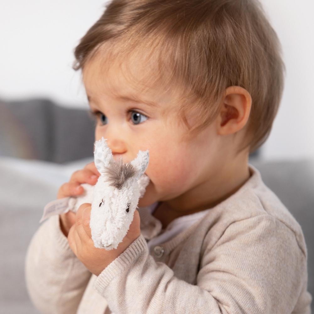 Zornăitoare Lama Fehn din pluș moale pentru bebeluși 0+ luni