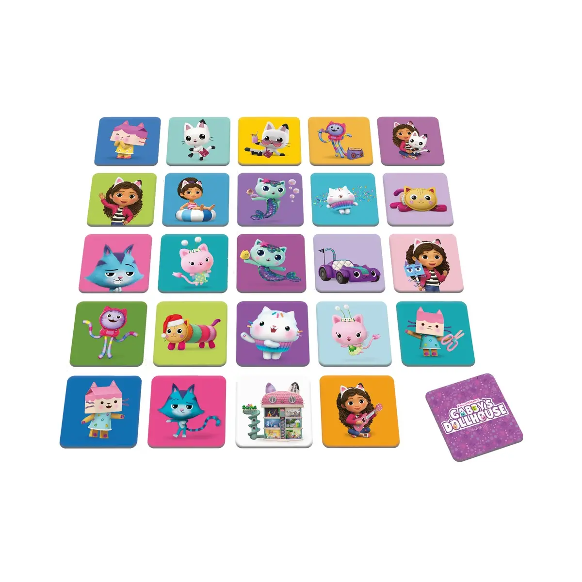 Joc de memorie Gabby’s Dollhouse cu 48 de carti, 4 ani+