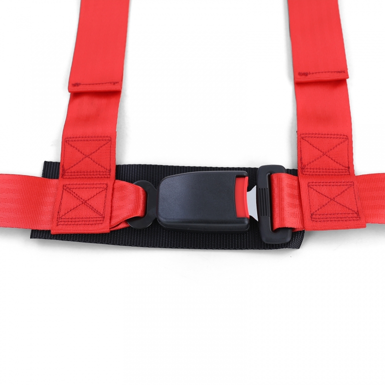 Centura de siguranță Tenzo-R Sport Harness Belt 3 puncte roșie cu marcaj E Performance AutoTuning