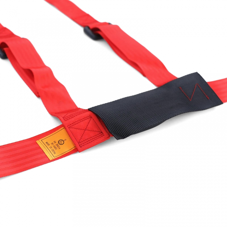 Centura de siguranță Tenzo-R Sport Harness Belt 3 puncte roșie cu marcaj E Performance AutoTuning