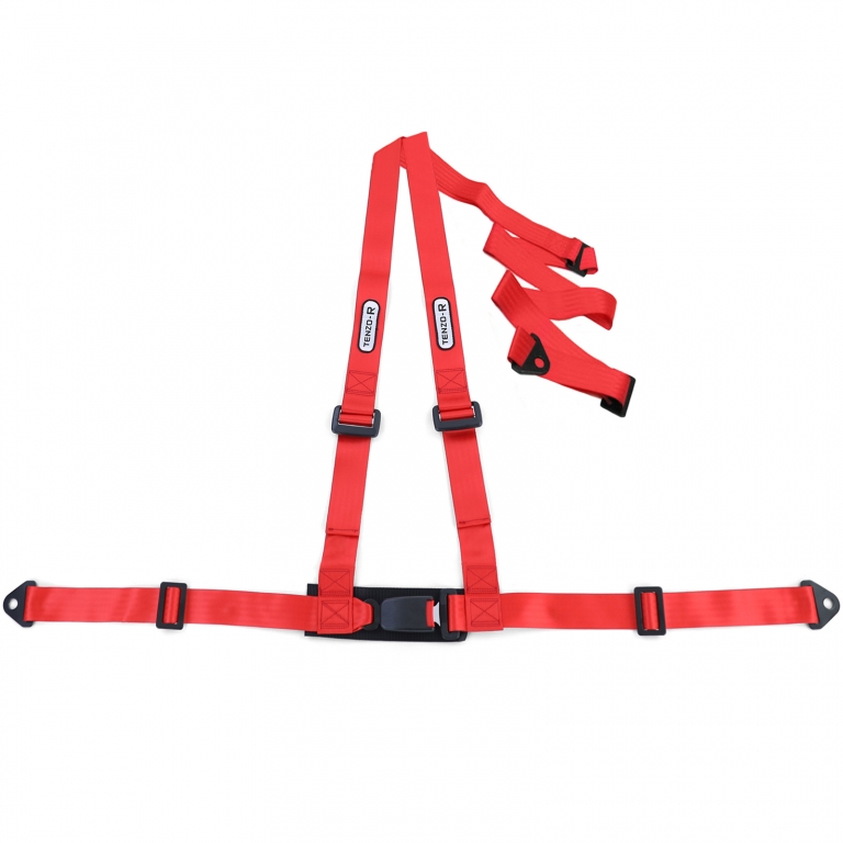 Centura de siguranță Tenzo-R Sport Harness Belt 3 puncte roșie cu marcaj E Performance AutoTuning