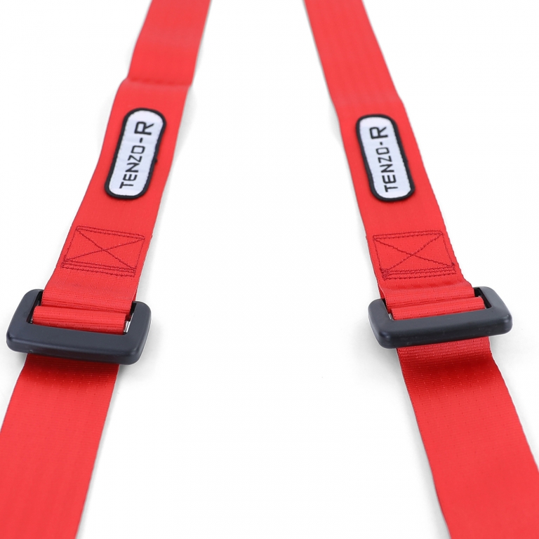 Centura de siguranță Tenzo-R Sport Harness Belt 3 puncte roșie cu marcaj E Performance AutoTuning