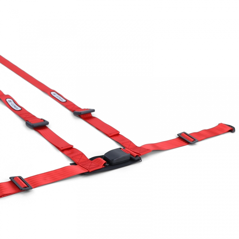 Centura de siguranță Tenzo-R Sport Harness Belt 3 puncte roșie cu marcaj E Performance AutoTuning