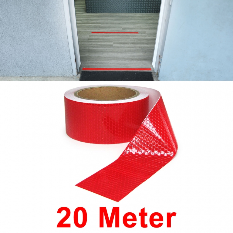 Bandă de semnalizare bandă de marcare bandă de barieră autocolantă reflectorizantă roșie 20m Performance AutoTuning