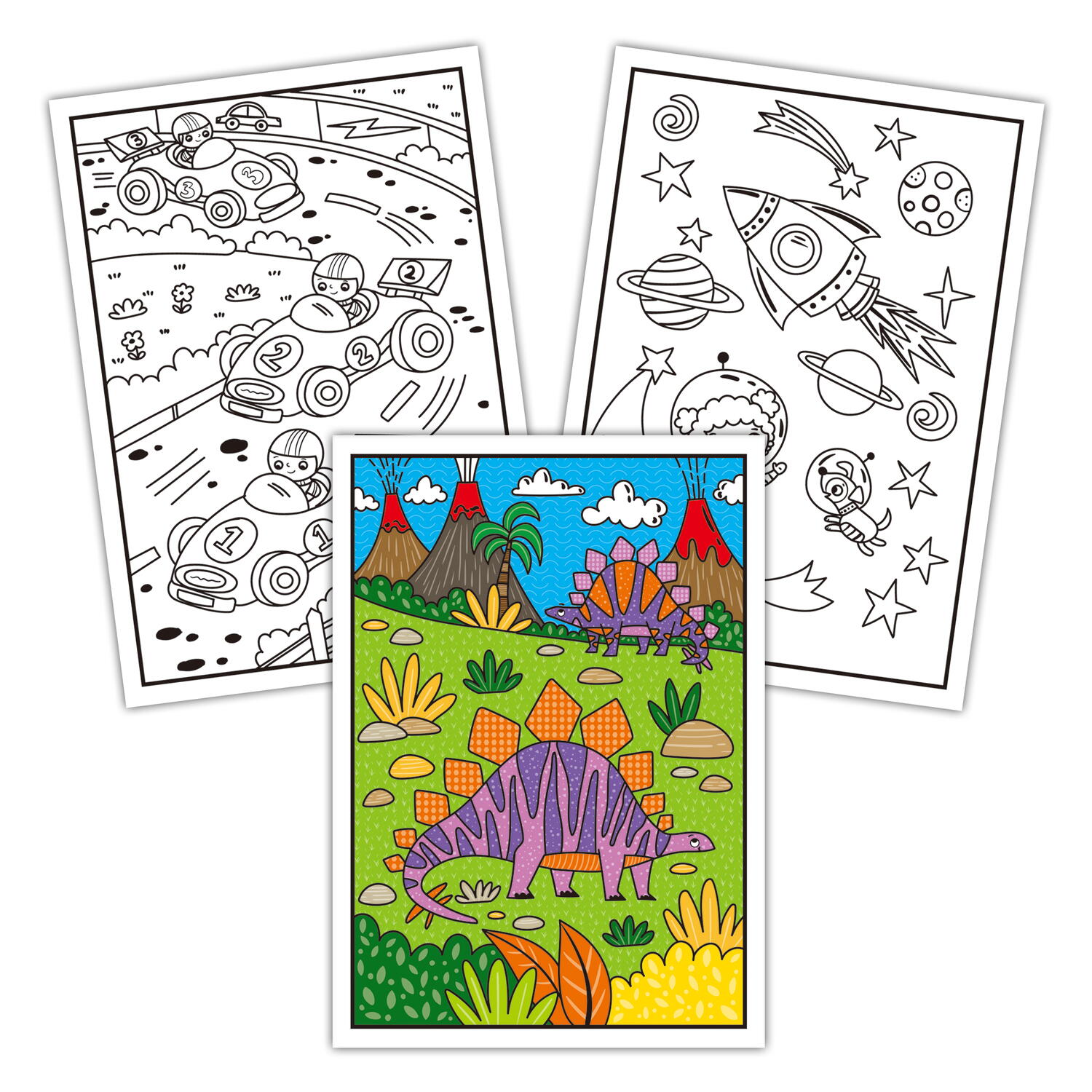 Carte de colorat cu modele ascunse pentru copii 3+ Galt, 24 pagini