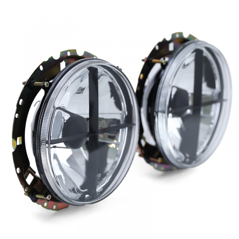 Faruri din sticlă clare cu fum negru și țintă pentru VW Golf 1 + Cabrio 74-83 Performance AutoTuning