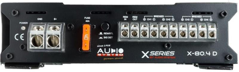 Amplificator auto Audio System X-80.4, 4 canale, clasa D, 4x80W