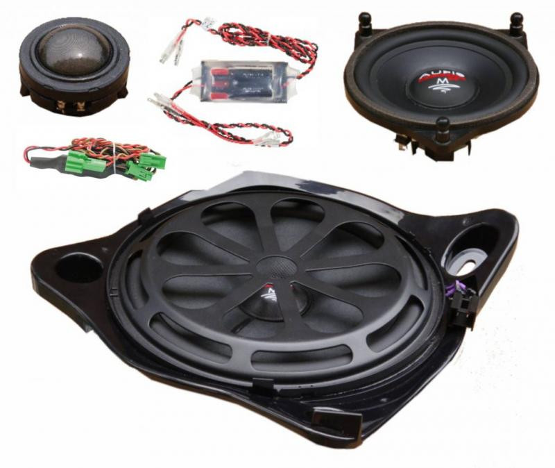 Kit audio dedicat Mercedes Clasa C W205 m-fit, 150W, 3 cai