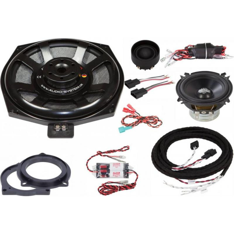 Kit audio dedicat BMW E/F/G Series cu bass underseat 175W Audio System