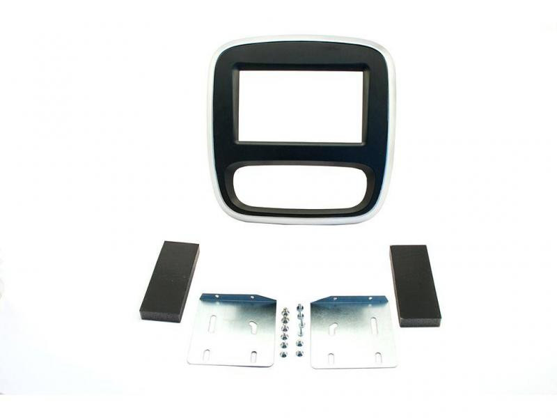 Rama adaptoare 2DIN Connects2 pentru Renault Trafic 2014+, argintiu/negru