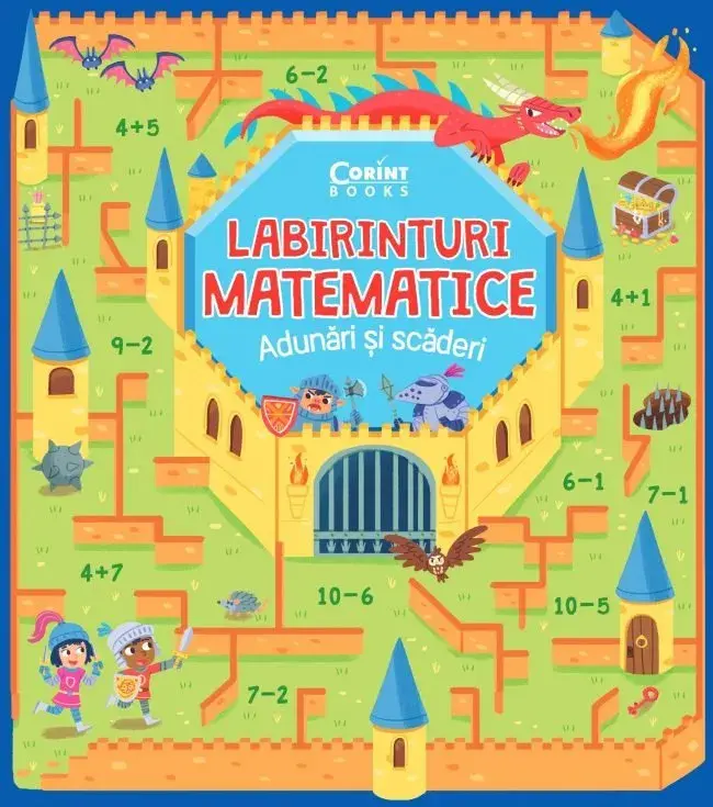 Labirinturi matematice pentru copii 5+ - Adunari si scaderi