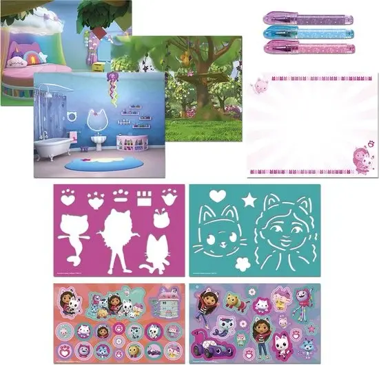 Carte de activitati & pixuri - Gabby's Dolhouse