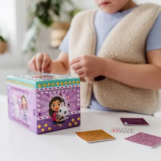 Set creativ cutie de bijuterii de decorat Gabby's Dollhouse pentru copii