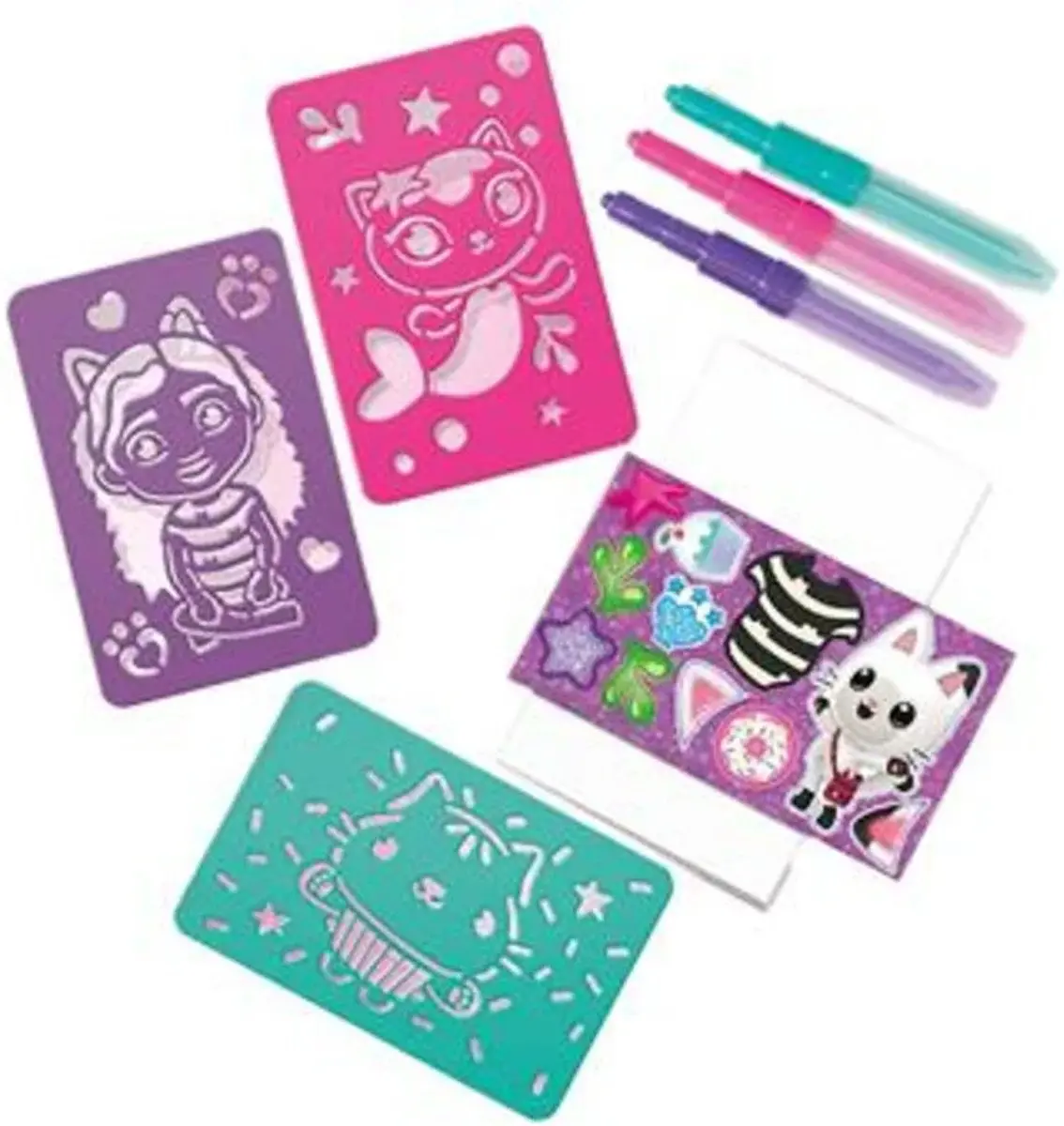 Set creativ 2 in 1 Gabby's Dollhouse cu bratari si carioci de suflat