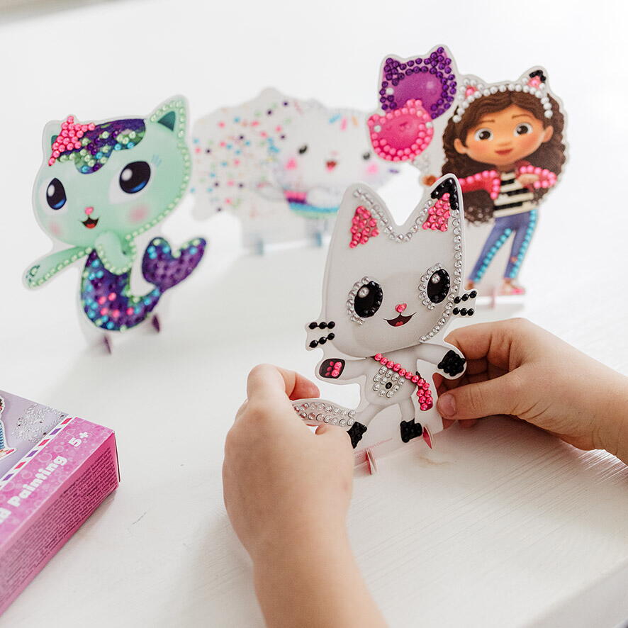 Set creativ 3 in 1 Gabby's Dollhouse cu bratari si pictura cu diamante