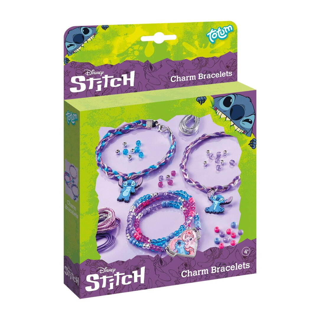 Set creativ de brățări cu pandantive Stitch pentru copii 4+