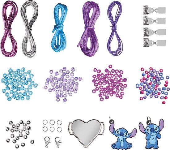 Set creativ de brățări cu pandantive Stitch pentru copii 4+