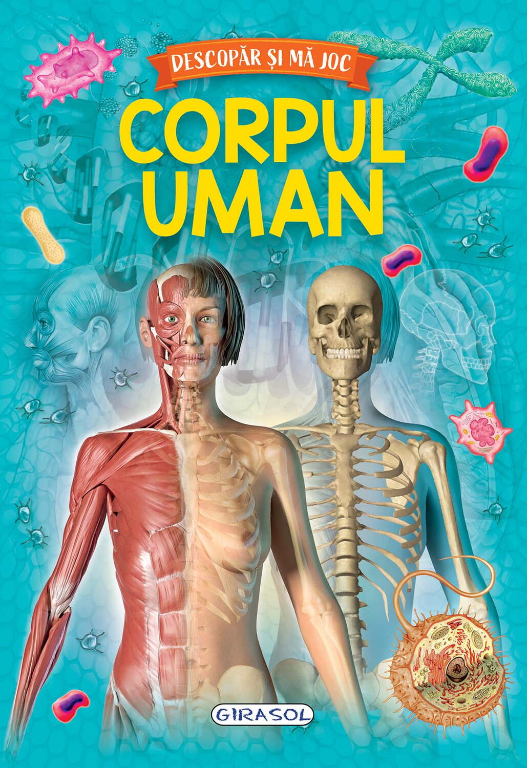 Descopar si ma joc - Corpul uman, carte educativa cu 40 de carduri