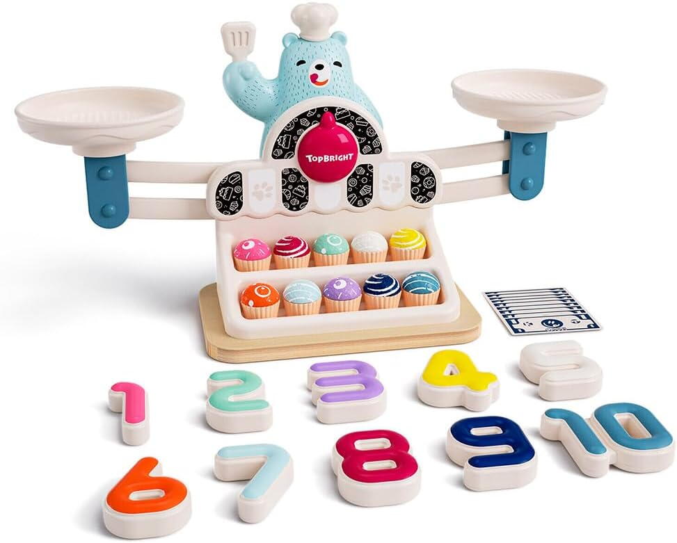 Balanta educativa Ursuletul Yummy pentru invatarea numerelor si greutatilor