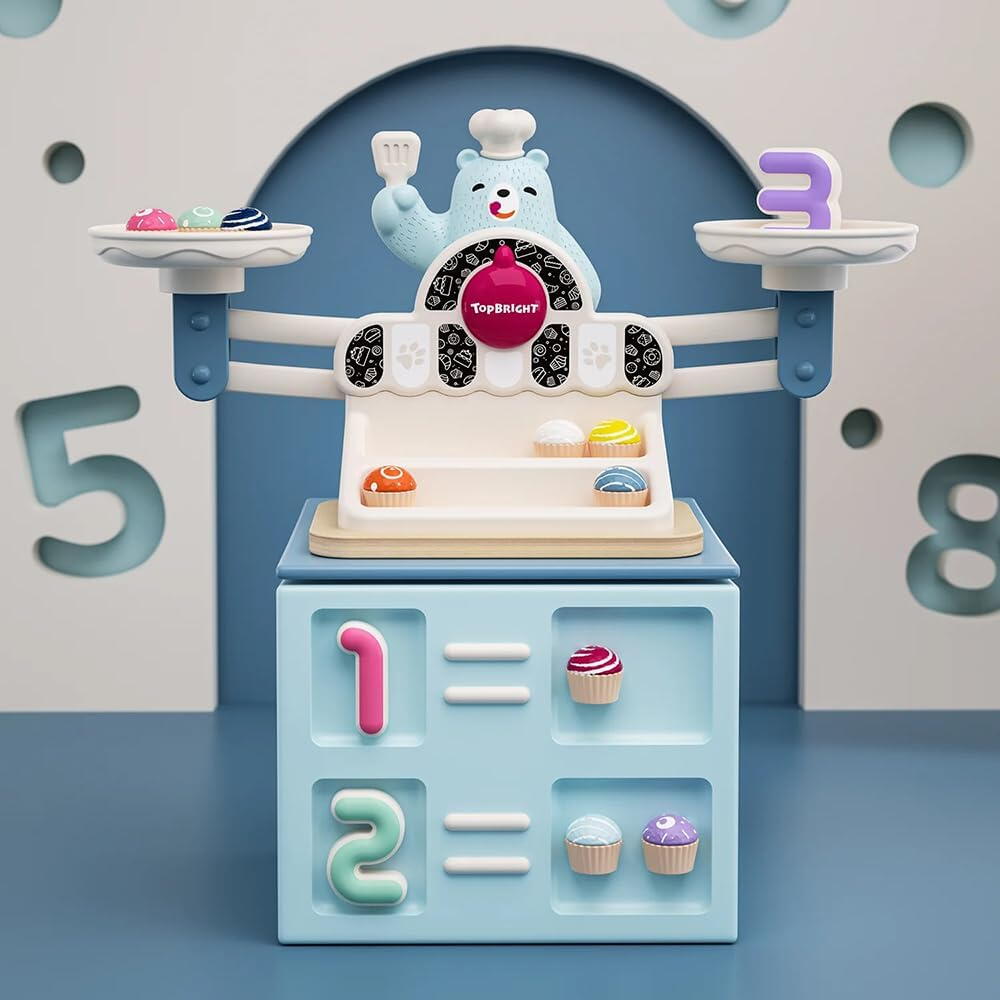 Balanta educativa Ursuletul Yummy pentru invatarea numerelor si greutatilor