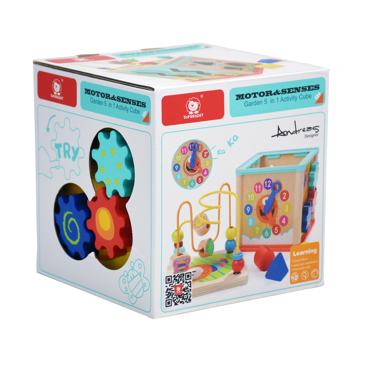 Centru de activitati 5 in 1 din lemn pentru copii - Gradina magica