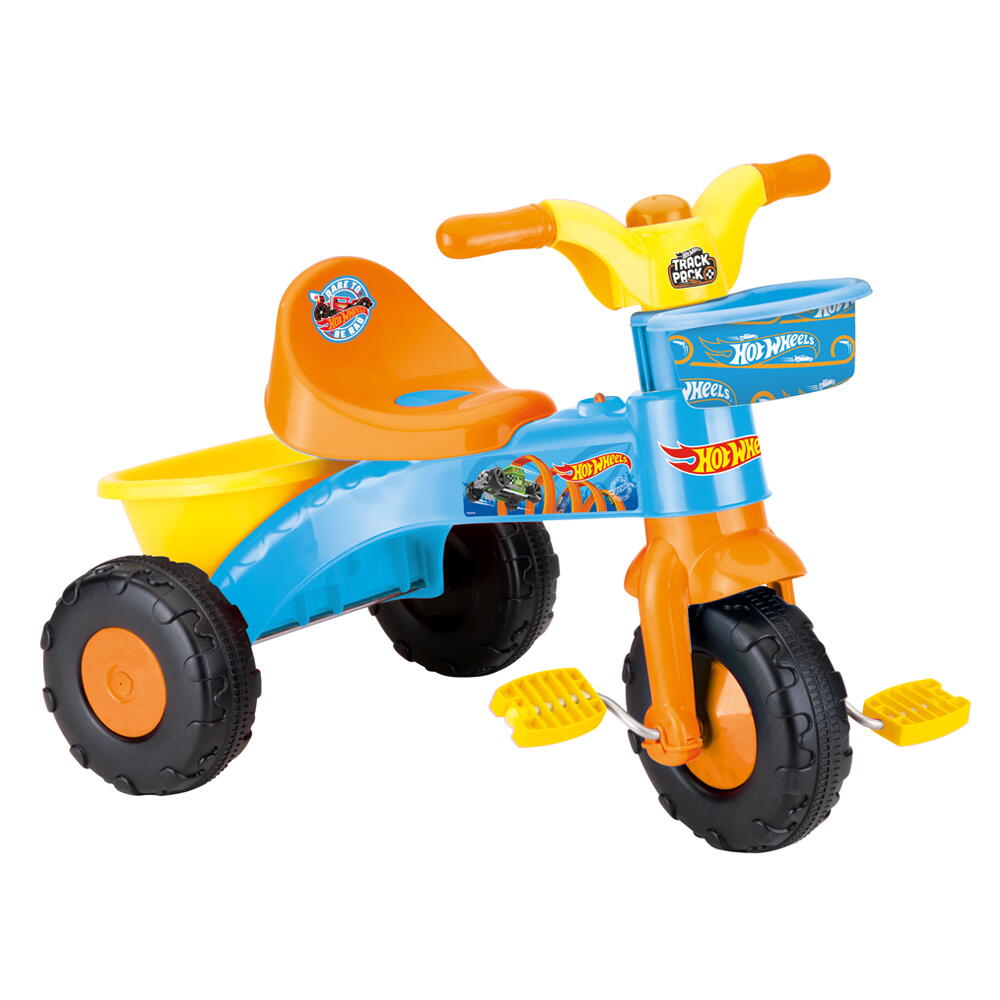 Tricicleta pentru copii Hot Wheels cu pedale si claxon, 2 ani+
