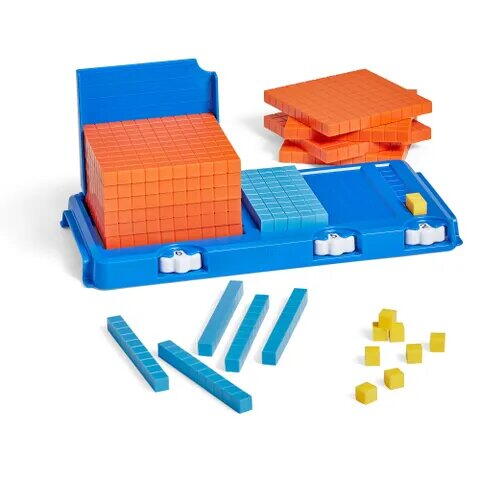 Set educativ pentru invatarea sistemului zecimal cu piese baza 10